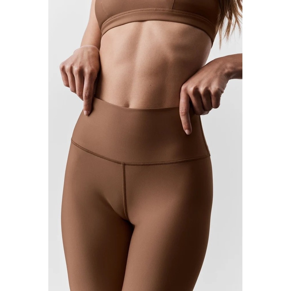 Alo Yoga Airlift High Waist Leggings Taupe Brown XXS Compression Yoga Pants